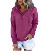 PBNBP Solid Color Tops for Teen Girls Kangaroo Pockets Drawstring Fall Winter Loose Fit Sweatshirts Pullover Hooded Daily Wear Long Sleeve Comfy Hoodies Sudaderas view 1