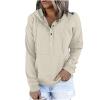 PBNBP Loose Fit Long Sleeve Sweatshirts for Teen Girls Kangaroo Pockets Hooded Casual Fall Winter Hoodies Pullover Buttons Daily Wear Solid Color Tops Sudaderas view 1
