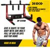 HASHTAG FITNESS Wall mount pull up bar, wall mount 3 in 1, dips station, home gym equipments, height increasing equipments for men,kids and women (Red) view 2