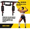 HASHTAG FITNESS Wall mount pull up bar, wall mount 3 in 1, dips station, home gym equipments, height increasing equipments for men,kids and women (Red) view 3