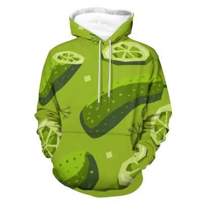 Pickles and Dill Hoodie Pullover Hooded Sweatshirt Casual Long Sleeve Sweater Tops with Pocket for Men Women L