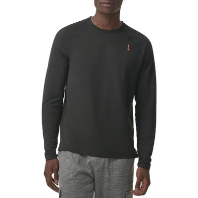 BASS Outdoor Men's Pullover Men Knit LS Pullover,Black, S