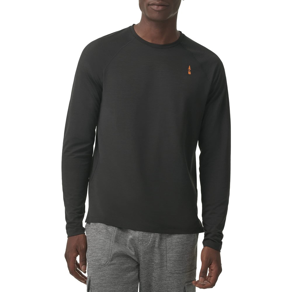 BASS Outdoor Men's Pullover Men Knit LS Pullover,Black, S
