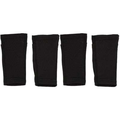 INOOMP 2pairs Lightweight Calf Protectors for Football Breathable Shin Guard Sleeves for Adults Comfortable Soccer Protective Socks Black