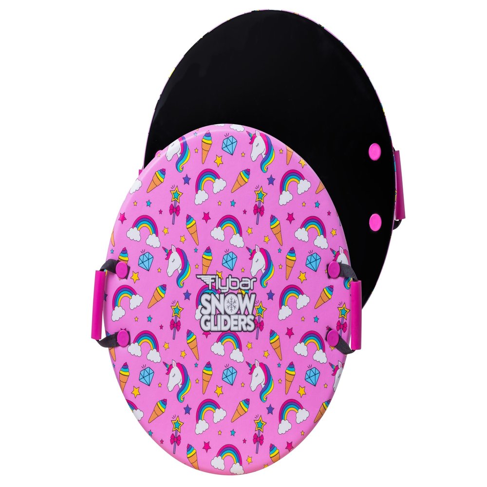 Flybar Snow Sled for Kids and Toddlers- Foam Saucer Disc, Ages 5+, Easy Grip Handles, Durable with Slick Bottom & PE Core Build, Lightweight Snow Boards, Snowboard Toys for Outdoor, Up to 110 lbs, 26"