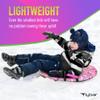 Flybar Snow Sled for Kids and Toddlers- Foam Saucer Disc, Ages 5+, Easy Grip Handles, Durable with Slick Bottom & PE Core Build, Lightweight Snow Boards, Snowboard Toys for Outdoor, Up to 110 lbs, 26" view 2