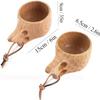 TANFEI Set of 4 Wooden Camping Mug, Kuksa Wooden Cup, Natural Oak Wood Coffee Cups, Handcrafted Kuksa Cup for Outdoor and Home view 2