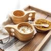 TANFEI Set of 4 Wooden Camping Mug, Kuksa Wooden Cup, Natural Oak Wood Coffee Cups, Handcrafted Kuksa Cup for Outdoor and Home view 3