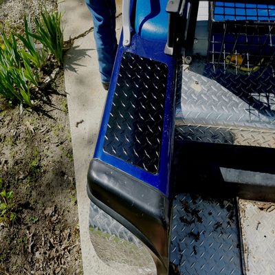 Fits Ezgo Marathon Golf Cart Powder Coated Aluminum Diamond Plate NO Step Covers