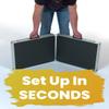 PARTYPONG 8-Foot Folding Beer Pong Table w/Cup Holes - Naughty N Nice Edition view 4