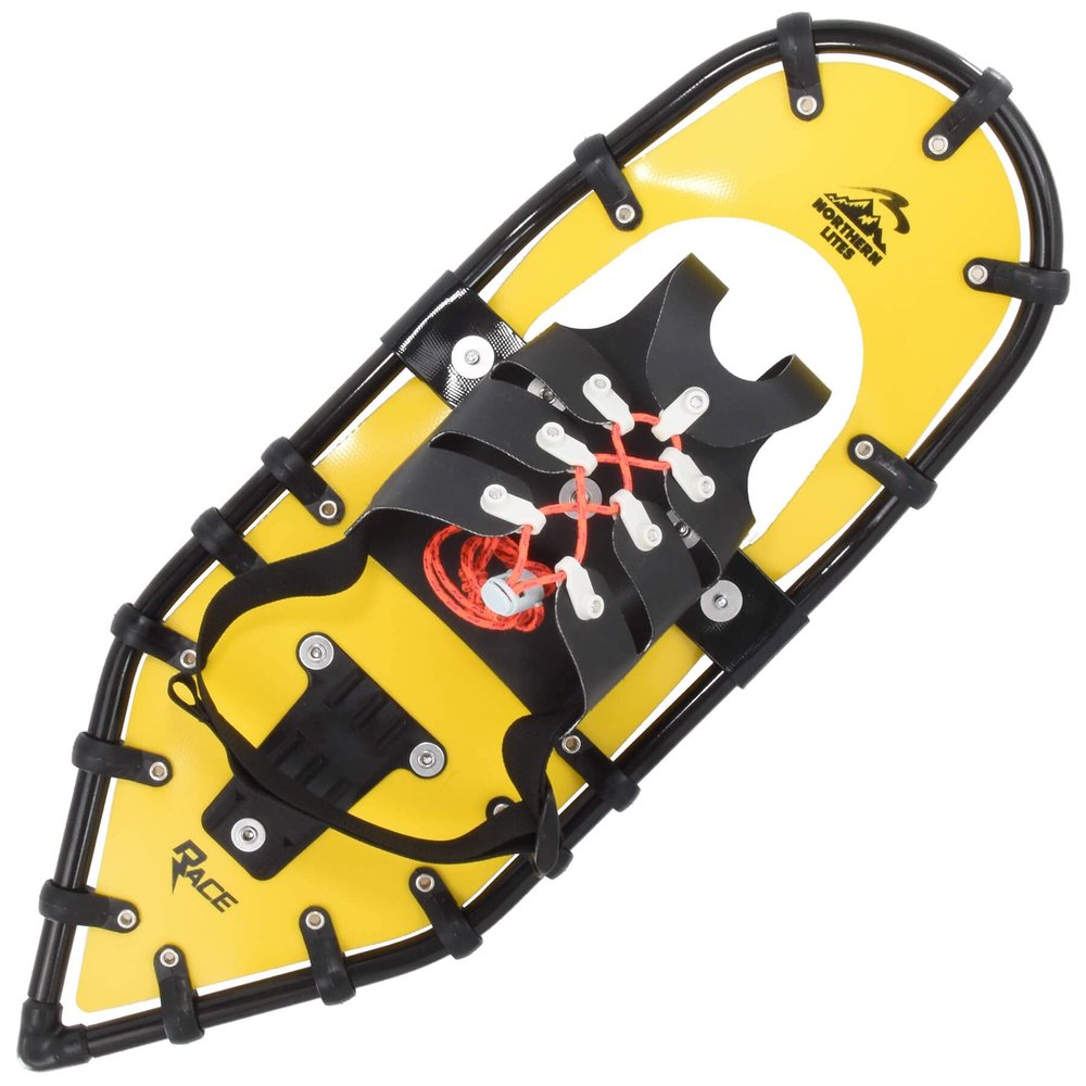 Northern Lites Ultralight Running Snowshoes for Speed & Performance | Speed Lace Binding, Race Traction, 7075-T6 Aluminum Frame | for Athletes up to 200 lbs (Yellow)