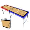 PARTYPONG 8-Foot Folding Beer Pong Table w/LED Lights - Basketball Court Edition view 1