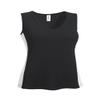 Expert Brand USA-Made Women's Oxymesh Dry Fit V Neck Colorblock Athletic T-Shirt Black/White view 1