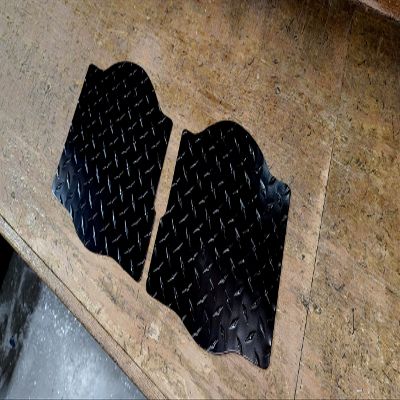 Fits Ezgo RXV Golf Cart Powder Coated Aluminum Diamond Plate Bag Well Floor Covers