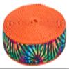 Country Brook Design - Tie Dye Stripes Ribbon on Orange Webbing (1 Inch, 20 Yards) view 1