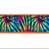 Country Brook Design - Tie Dye Stripes Ribbon on Orange Webbing (1 Inch, 20 Yards) view 3