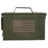 Personalization Universe American Flag Personalized Ammo Box - Authentic Military Surplus Ammo Storage Container with Custom Name, Ideal for Hunting Accessories, Gifts for Men, 50 Cal view 1