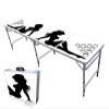 PARTYPONG 8-Foot Folding Beer Pong Table w/Cup Holes - Trucker Girl Edition view 1