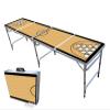 PARTYPONG 8-Foot Folding Beer Pong Table w/Cup Holes - Basketball Court Edition view 1