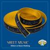 Country Brook Design - Sheet Music on Gold Nylon Webbing (3/4 Inch, 5 Yards) view 2