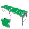 PARTYPONG 8-Foot Folding Beer Pong Table w/Cup Holes - Soccer Field Edition view 1