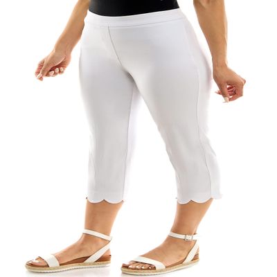 Zac & Rachel Women's Crop Pants, Optic Wht, 10