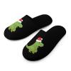 Christmas Dinosaur Slippers House Shoes Comfy Home Sleepers Warm Winter Slides Non-Slip Slippers for Men 43-44_9.5-10 view 1