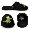 Christmas Dinosaur Slippers House Shoes Comfy Home Sleepers Warm Winter Slides Non-Slip Slippers for Men 43-44_9.5-10 view 4