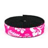 Country Brook Design - Pink Hawaiian on Black Nylon Webbing (1 Inch, 10 Yards) view 1
