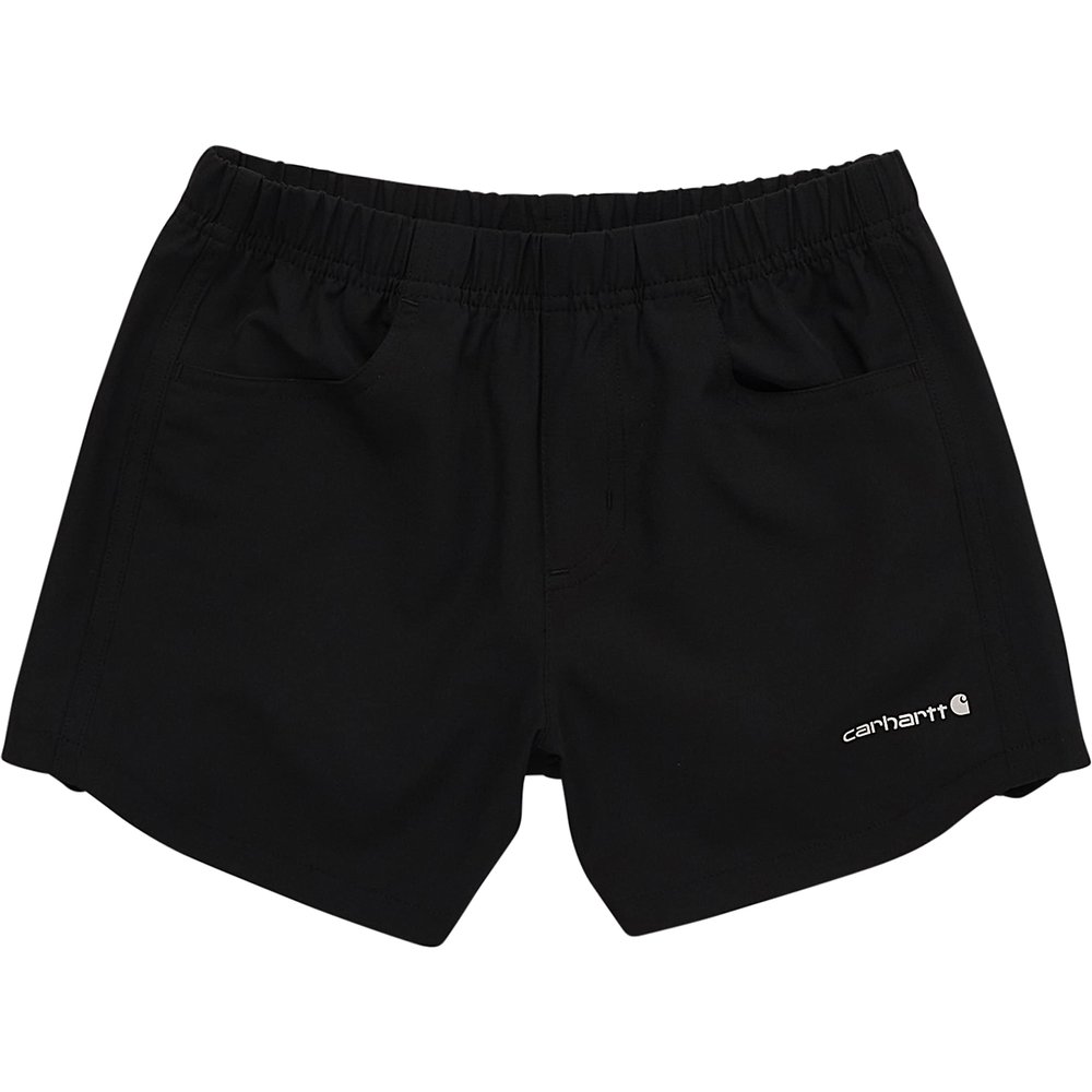 Carhartt Girls' Lightweight Ripstop Work Shorts, Caviar Black, M (10)