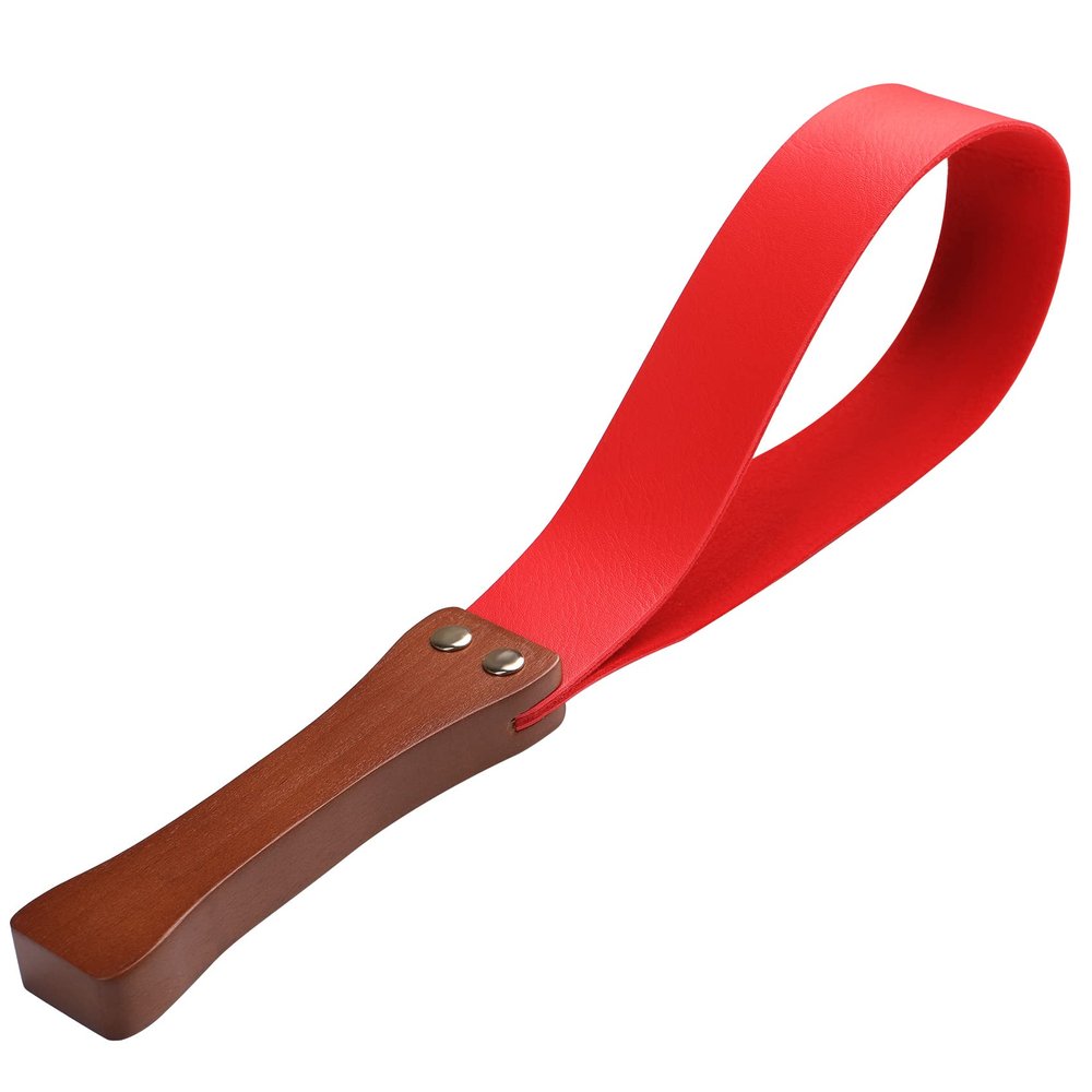 BAVIHOR Riding Crop for Horses, 19'' Equestrianism Riding Crops with Anti-Slip Wooden Handle (Red)