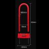 WANLIAN Anti-Theft U-Lock, 16mm Hardened Zinc Alloy Shackle, Adjustable U-Shape, 4-Digit Resettable Combination, Red view 2