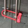 WANLIAN Anti-Theft U-Lock, 16mm Hardened Zinc Alloy Shackle, Adjustable U-Shape, 4-Digit Resettable Combination, Red view 3