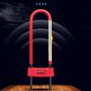 WANLIAN Anti-Theft U-Lock, 16mm Hardened Zinc Alloy Shackle, Adjustable U-Shape, 4-Digit Resettable Combination, Red view 4