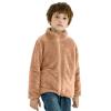 Toddler Boys Girls Long Sleeve Winter Solid Fleece Zippered Coat Jacket Thicken Warm Outwear Boys (Khaki, 15-16 Years) view 2
