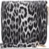 B BRENTANO Vegan Leather Double Zipper Pocket Wallet with Grip Hand Strap (Leopard Black&White) view 2