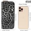B BRENTANO Vegan Leather Double Zipper Pocket Wallet with Grip Hand Strap (Leopard Black&White) view 4