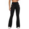 Maiyifu-GJ Women's High Waist Cut Out Pants Skinny Cut out Workout Flare Yoga Pant Sexy Stretch Wide Leg Long Trousers (Black,Medium) view 1