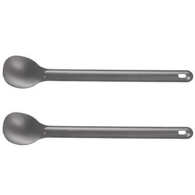 Pasotim 2Pcs Titanium Spoon 21.5cm x 3.9cm Camping Spoon Long-Handled Titanium Spoon