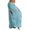 Maiyifu-GJ Women's Printed Wide Leg Palazzo Pants Loose Fit Casual Beach Harem Trousers Summer Soft Baggy Lounge Pant (Light Blue,3X-Large) view 2