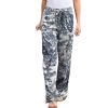 Maiyifu-GJ Women Floral Print Linen Belted Pants Elastic High Waist Printed Hippie Trousers Casual Beach Wide Leg Lounge Pant (White 1,Small) view 1