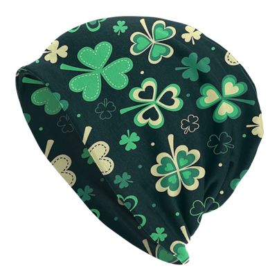 LAIPUTER St Patricks Day Beanie Standard Closed Chemo Knitted Hats Baggy Slouchy Skull Cap Cancer Headwear for Women Men