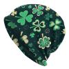 LAIPUTER St Patricks Day Beanie Standard Closed Chemo Knitted Hats Baggy Slouchy Skull Cap Cancer Headwear for Women Men view 1