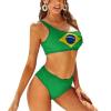 Brazil Flag Women's Bikini Swimming Costume Triangle Bathing Swimsuit Beach Party S view 1