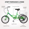Barbella Adult Folding Tricycles Folding Bikes, 7 Speed 20/24/26 Inch 3 Wheel Adult Trikes Cruiser Bike with Large Basket, Foldable Tricycle for Adults, Women, Men, Seniors view 3