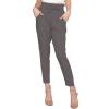Maiyifu-GJ Women's Paper Bag Belted Pencil Pants Casual Slim Fit Self Tie Office Trouser High Elastic Waist Solid Comfy Pant (Dark Grey,Large) view 1