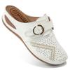 Alicegana Mules for Women Comfort Closed Toe Sandals Summer Slip on Wedge with Adjustable Hook Loop view 1