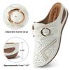 Alicegana Mules for Women Comfort Closed Toe Sandals Summer Slip on Wedge with Adjustable Hook Loop view 4