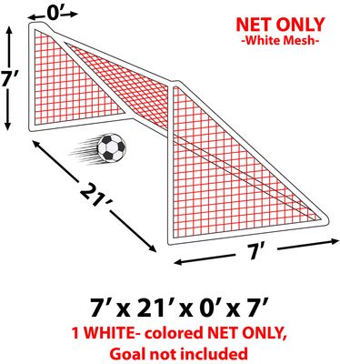 Epic 3Mm White Soccer Goal Nets 7 X 21 X 0X 7 Each 7 X 21 X 0 X 7 - SN7 (Each)