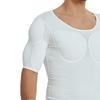 WYGWBD Men's Fake Muscle Shirt for Adult Padded Chest Shoulder Pads Vest for Muscle Invisible Breathable Underwear,White,M view 2